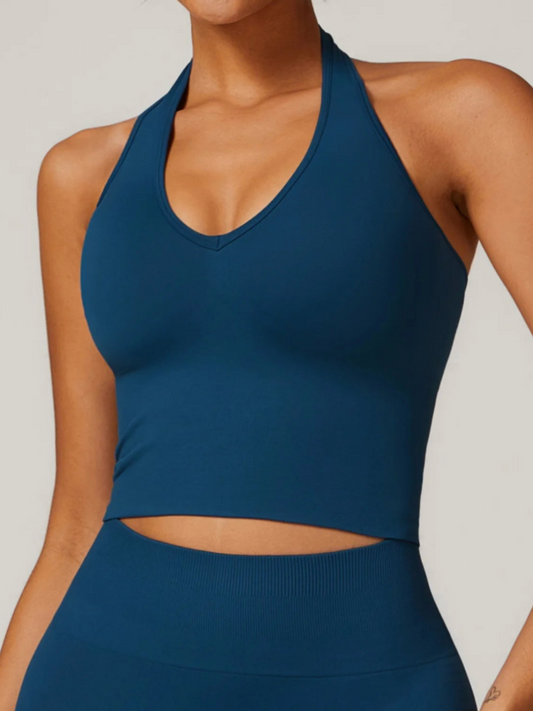 Core Halter Neck Sculpt Tank – Built-in Support